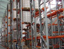 Компания "Увелка", г. Челябинск, стеллажи набивные